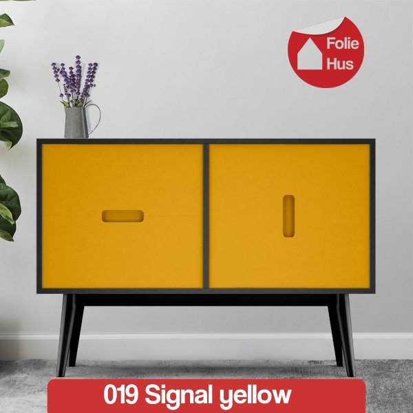 019 signal yellow folie til skabslåger