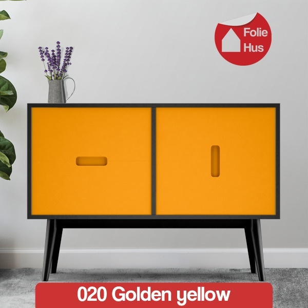 020 golden yellow folie til skabslåger