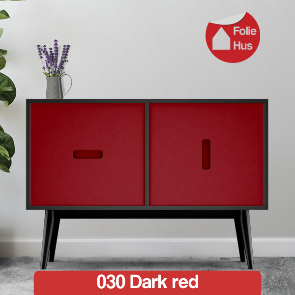 030 Dark red folie til skabslåger