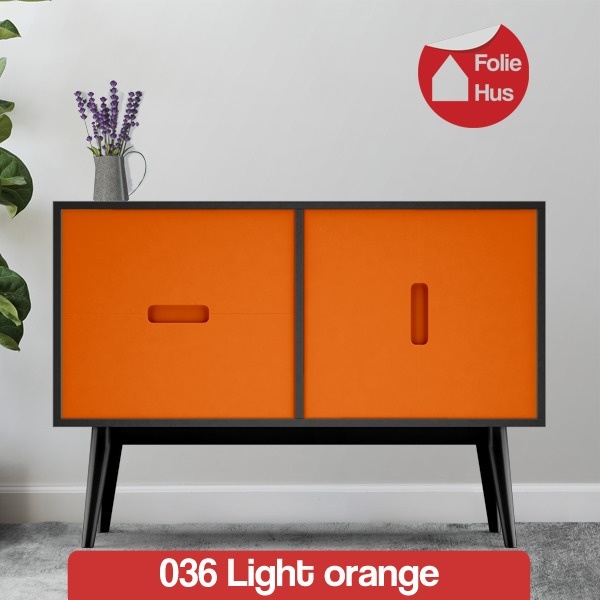 036 Light orange folie til skabslåger