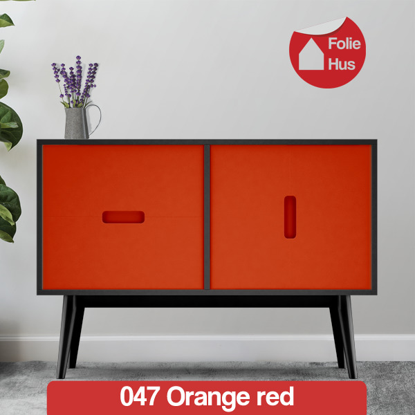 047 Orange red folie til skabslåger