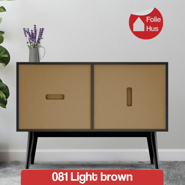 081 Light brown folie til skabslåger