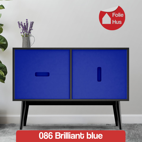 086 Brilliant blue folie til skabslåger