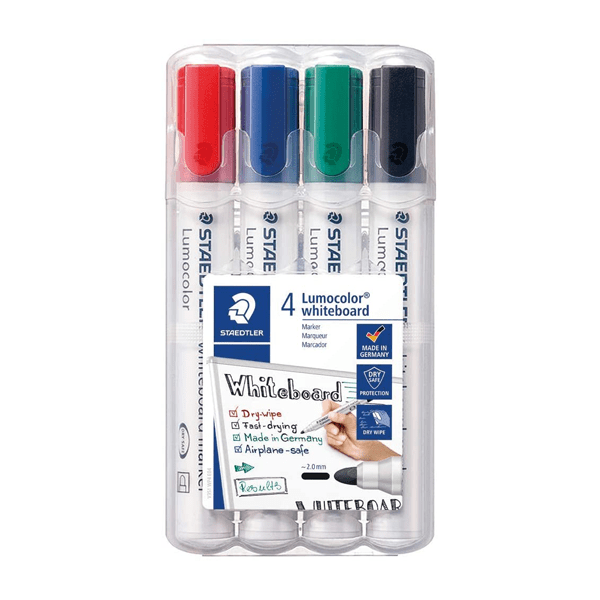 4 farvet whiteboard marker sæt