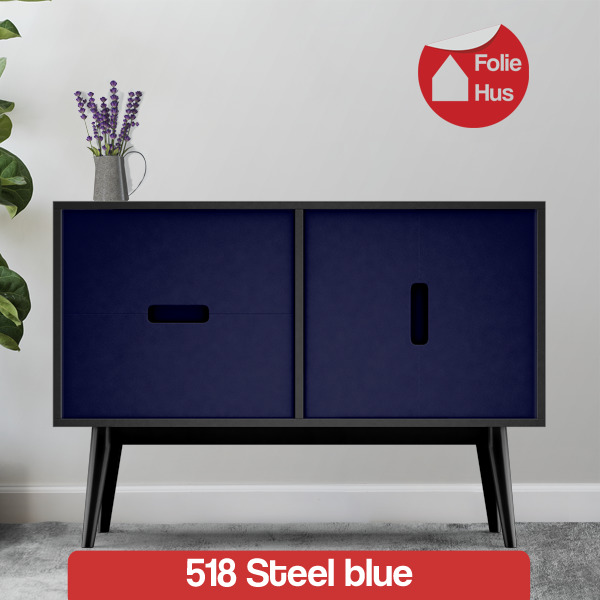 518 Steel blue folie til skabslåger