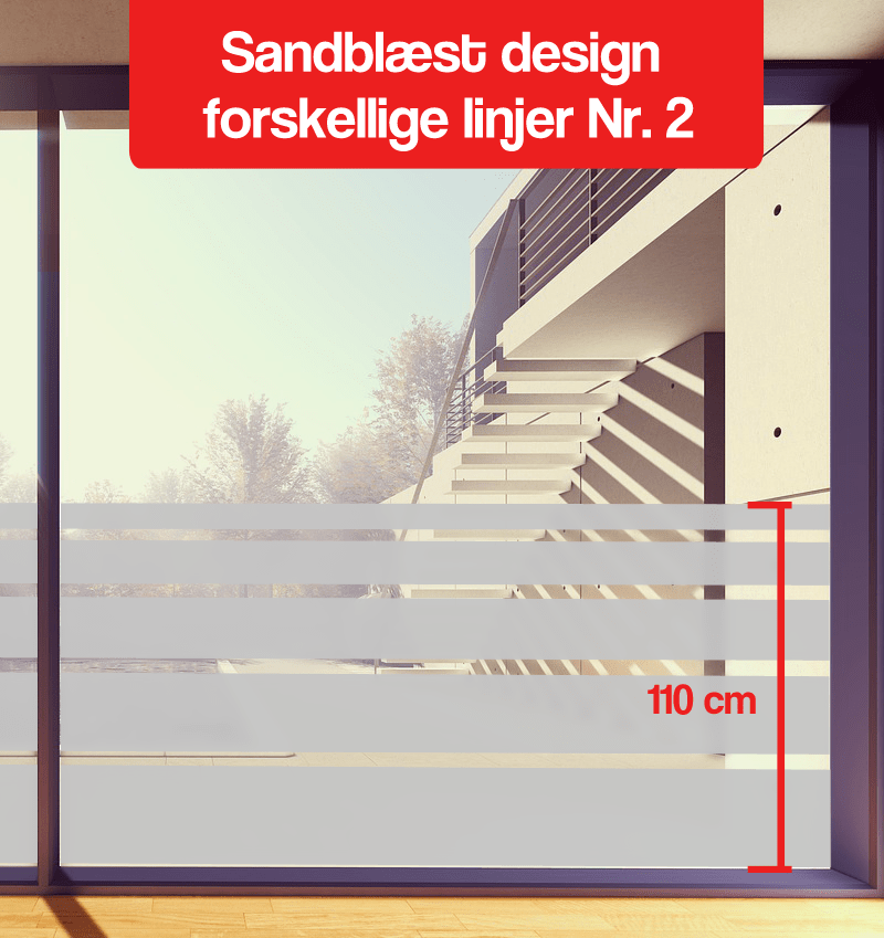 frosted folie design forskellige linjer Nr-2 110 cm