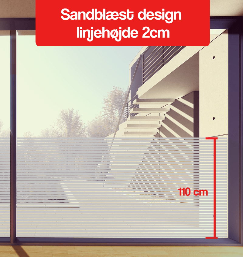 frosted design linjehøjde 2-cm 110cm