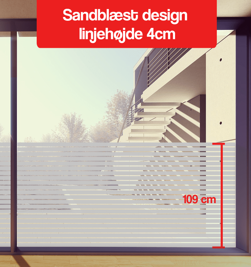 frosted design linjehøjde 4-cm 110cm
