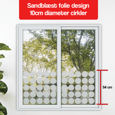 frosted folie design 10cm diameter cirkler