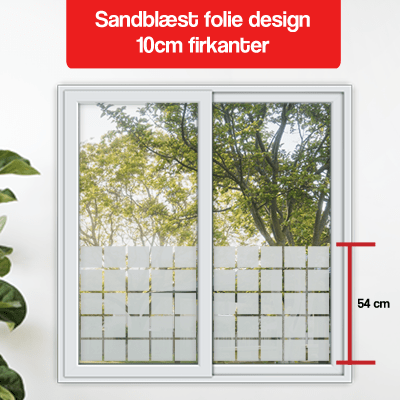 frosted folie design 10 cm firkantet