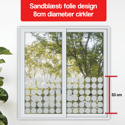 matteret folie design 8cm diameter cirkler